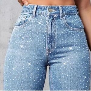 NWT Austin Landing jeans Highrise wide leg equestrian western rodeo bling